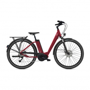 Velo electrique O2feel iVog Explorer Boost 4.1 Easy Entry Rouge Grenat 2025 Bicyclic Specialiste du Velo et du Velo electrique