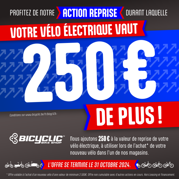 Action Reprise - Bénéficiez de 250 € supplémentaires à la reprise de votre vélo !